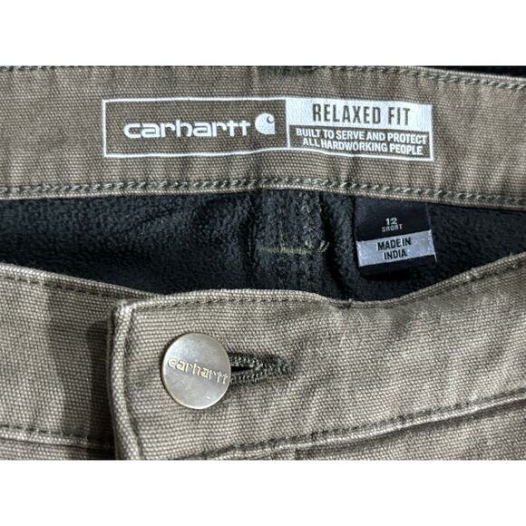 Carhartt Women’s Fleece Lined Relaxed Fit Work Pants 34x28 Brown - Picture 6 of 14